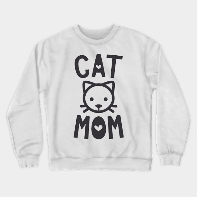Cute Cat Mom Crewneck Sweatshirt by Ombre Dreams